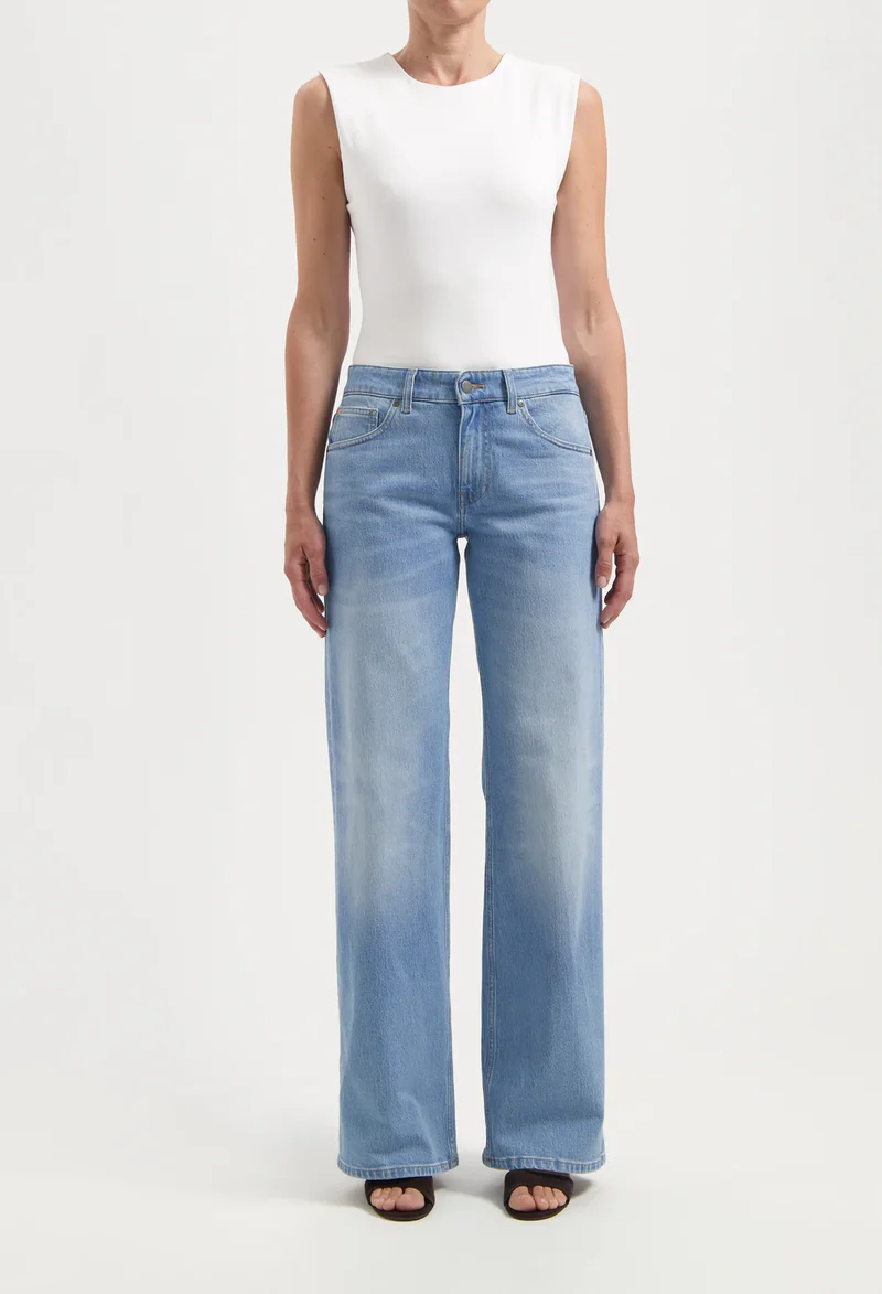 MUD JEANS Cleo Mid Loose light stone vintage