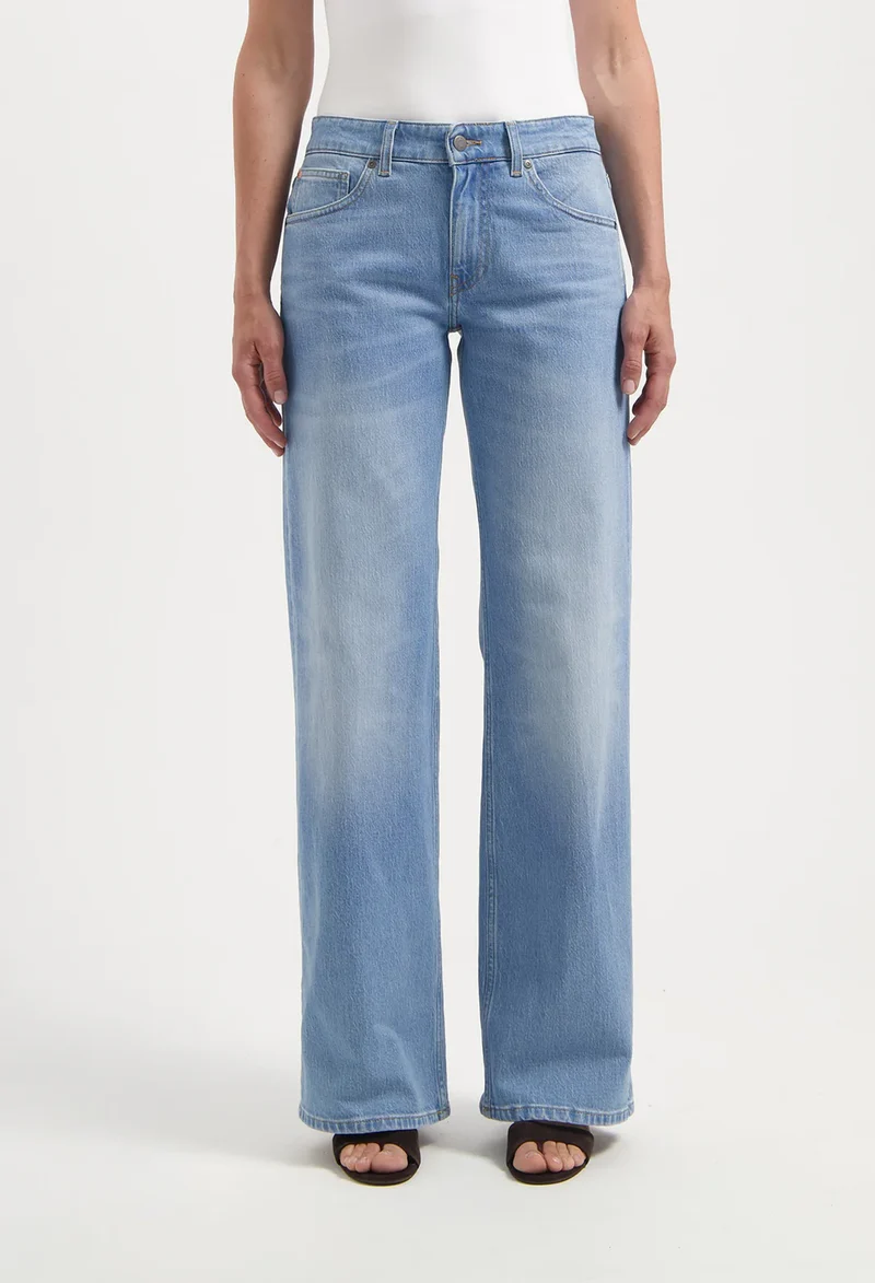 MUD JEANS Cleo Mid Loose light stone vintage