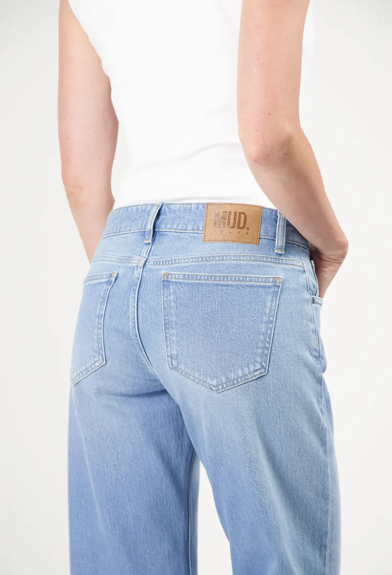 MUD JEANS Cleo Mid Loose light stone vintage