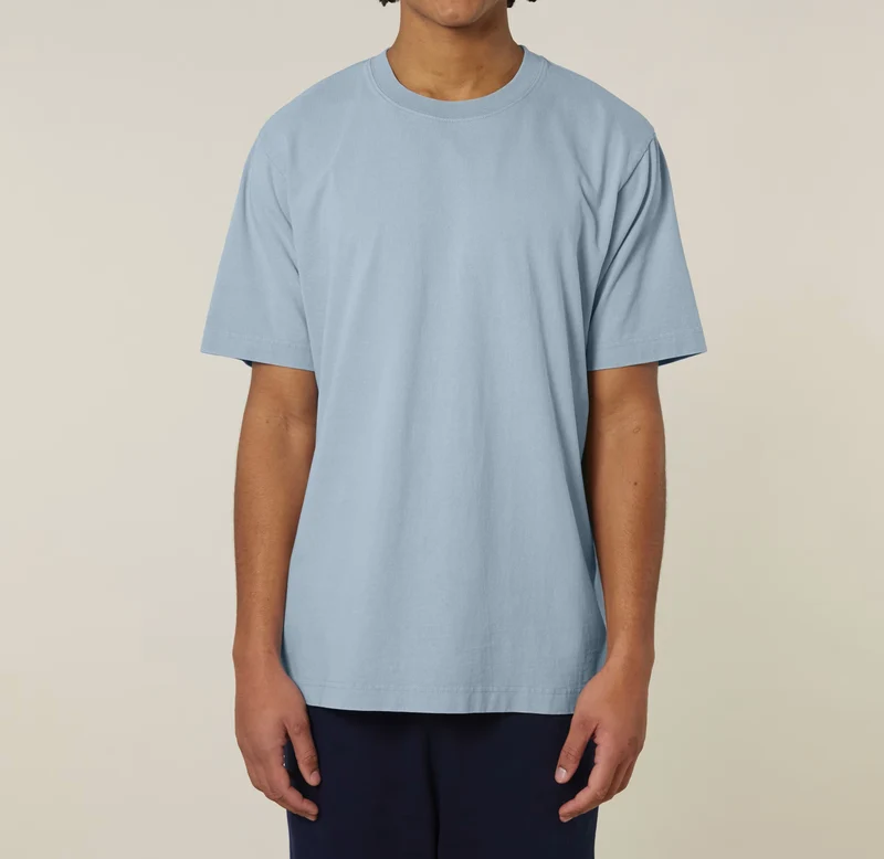 FAIRFITTERS Basic T-Shirt Unisex Heavy Vintage G. Dyed blue stone