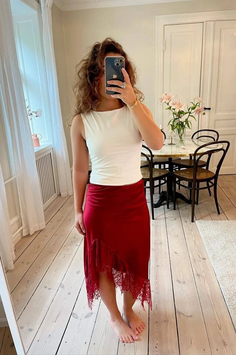 A-bee - Vittoria Skirt - Burgundy