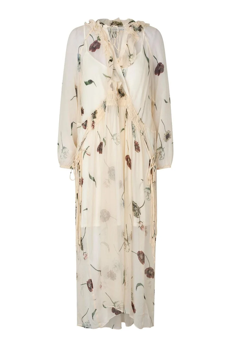 Second Female - Florala Maxi Dress 60577 - 1034 Summer Sand