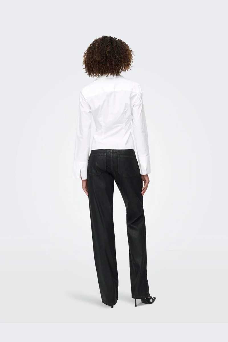 Only - Onlbeya Ls Fitted Hook Shirt - 4942456 Bright White