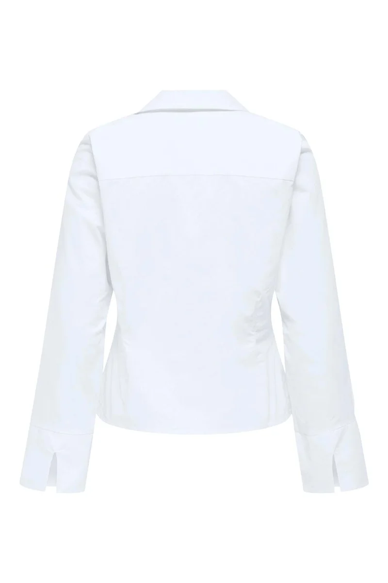 Only - Onlbeya Ls Fitted Hook Shirt - 4942456 Bright White