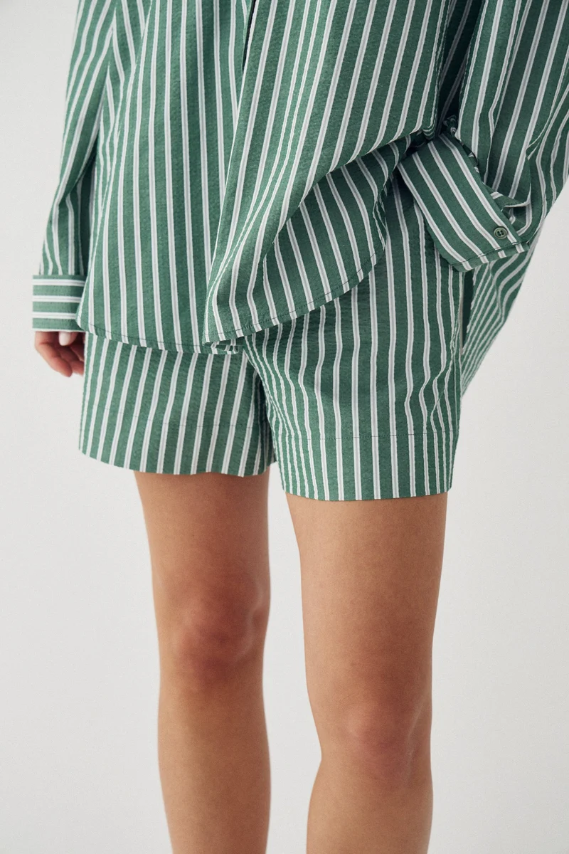 Noella - N-Layne Shorts 15640002 - 1452 - Drayton Green Stripe