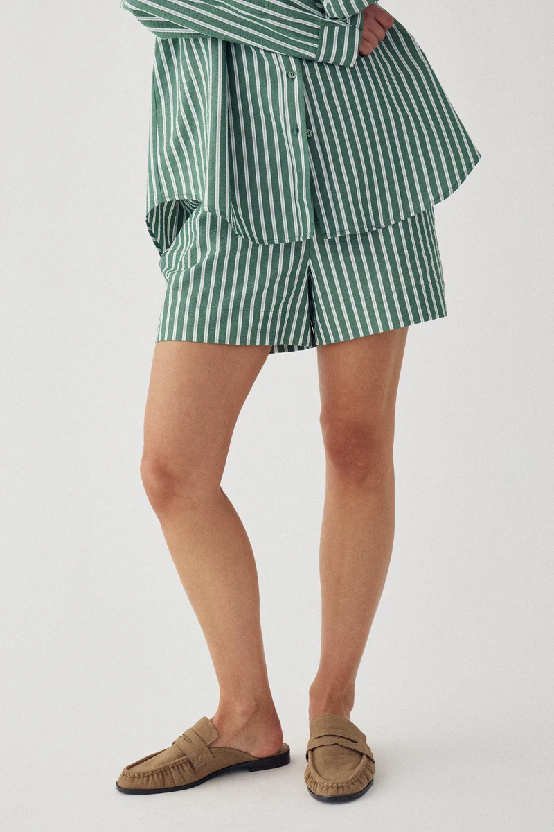 Noella - N-Layne Shorts 15640002 - 1452 - Drayton Green Stripe