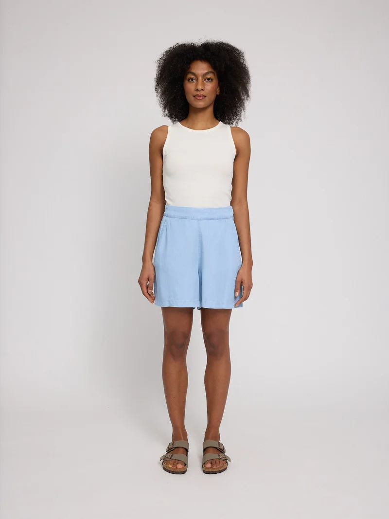MAZINE Tencel Shorts light blue wash