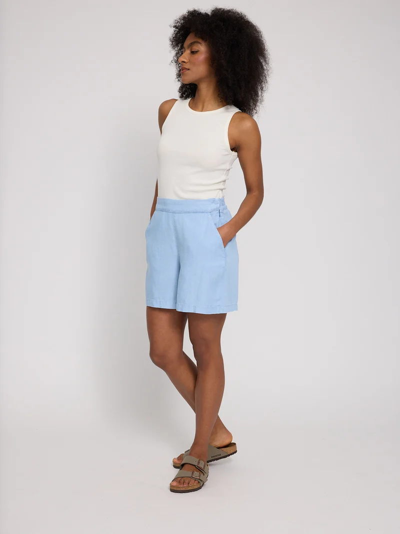 MAZINE Tencel Shorts light blue wash