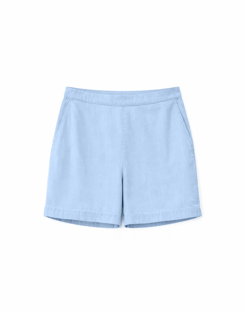 MAZINE Tencel Shorts light blue wash