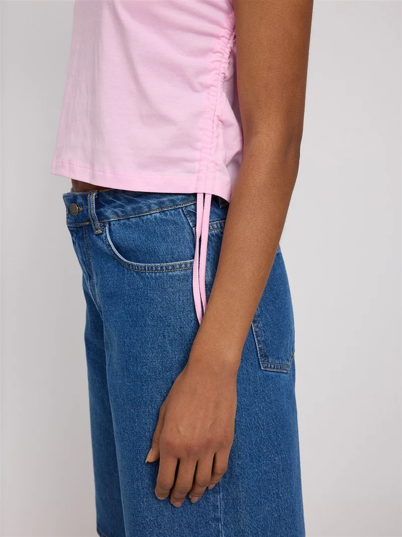 MAZINE Tie Detail T-Shirt peony pink