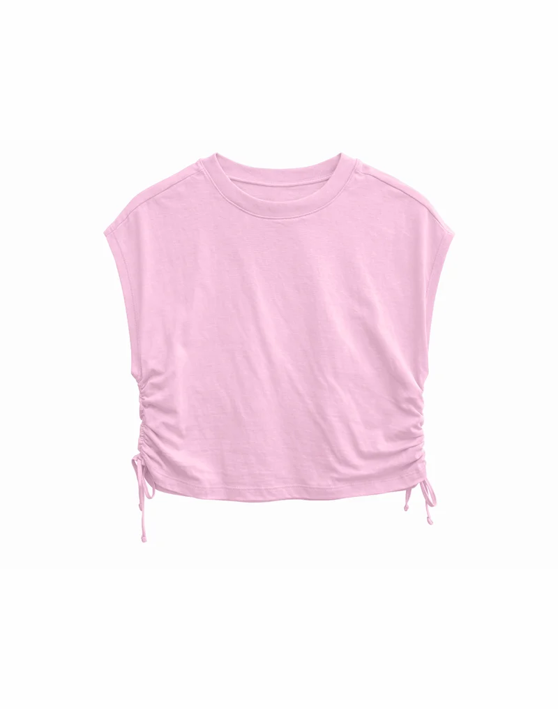 MAZINE Tie Detail T-Shirt peony pink
