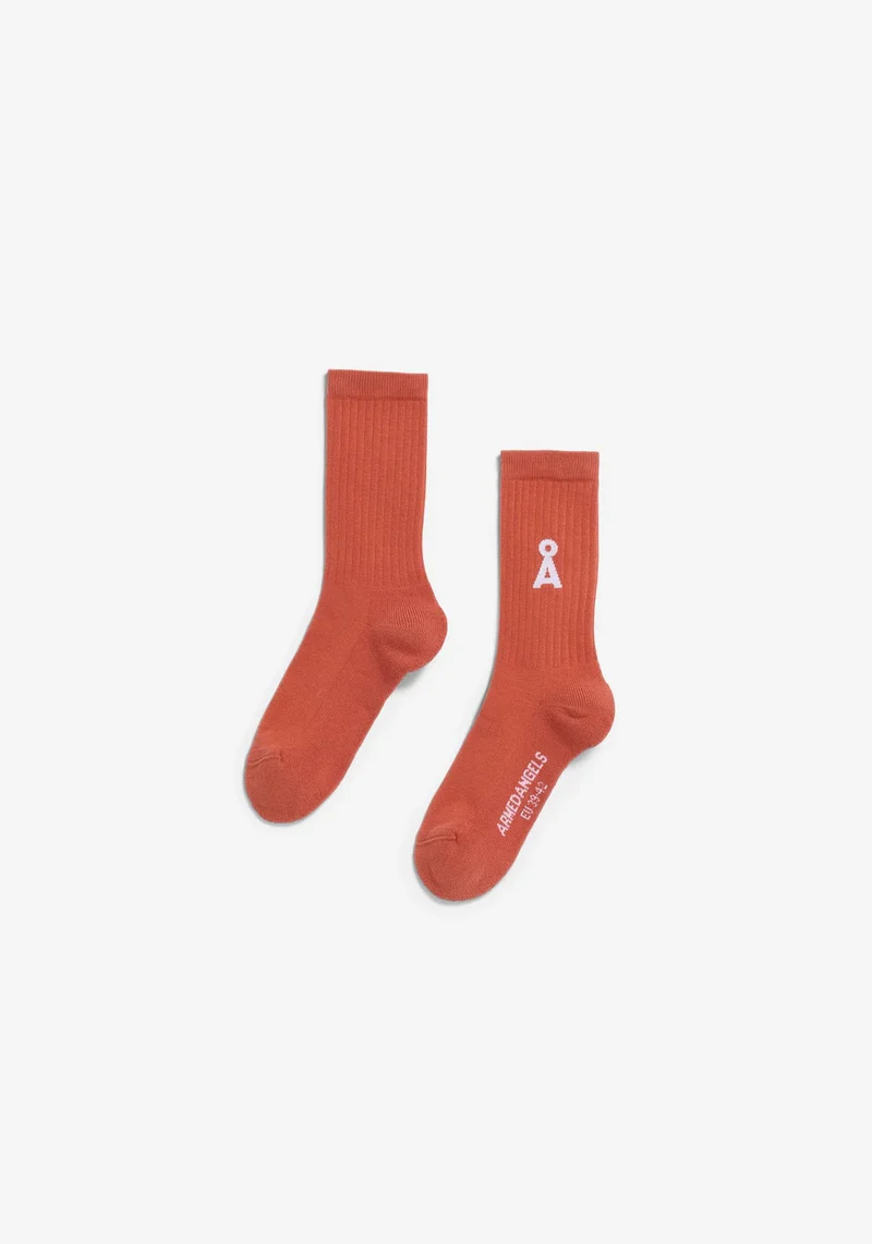 ARMEDANGELS Saamus Bold Socks tabasco red