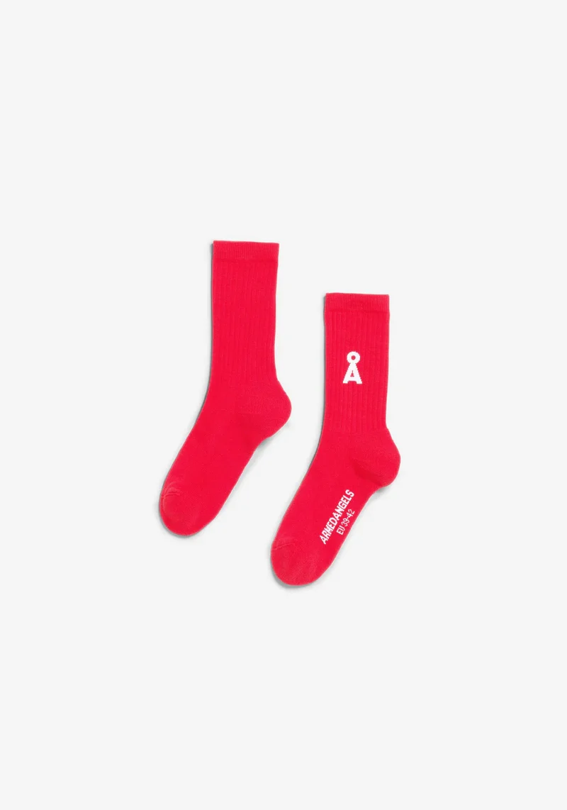 ARMEDANGELS Saamus Bold Socks mars red