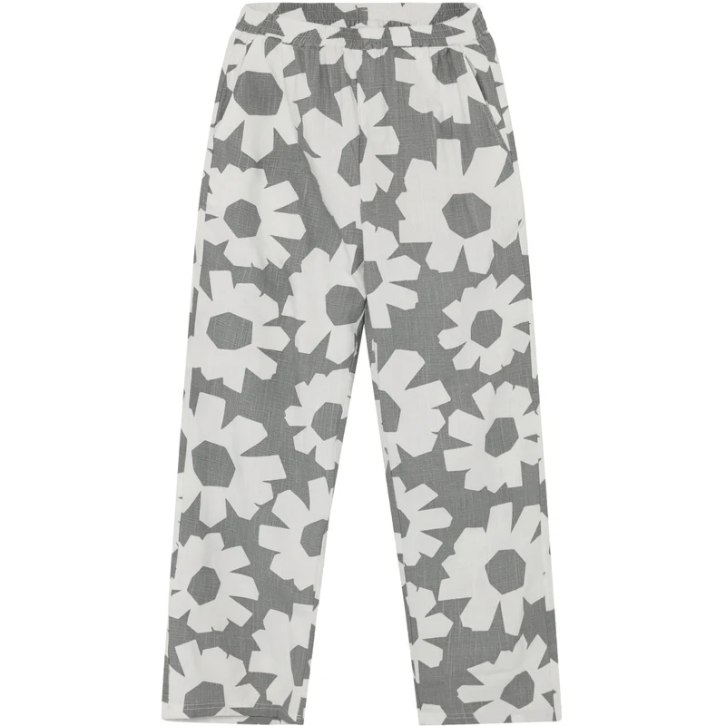 KNOWLEDGE COTTON APPAREL Posey Wide Linen-Mix Pants grey