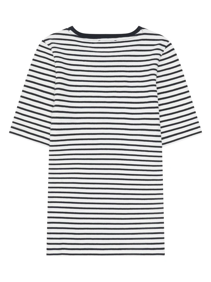 KNOWLEDGE COTTON APPAREL Rib T-Shirt navy