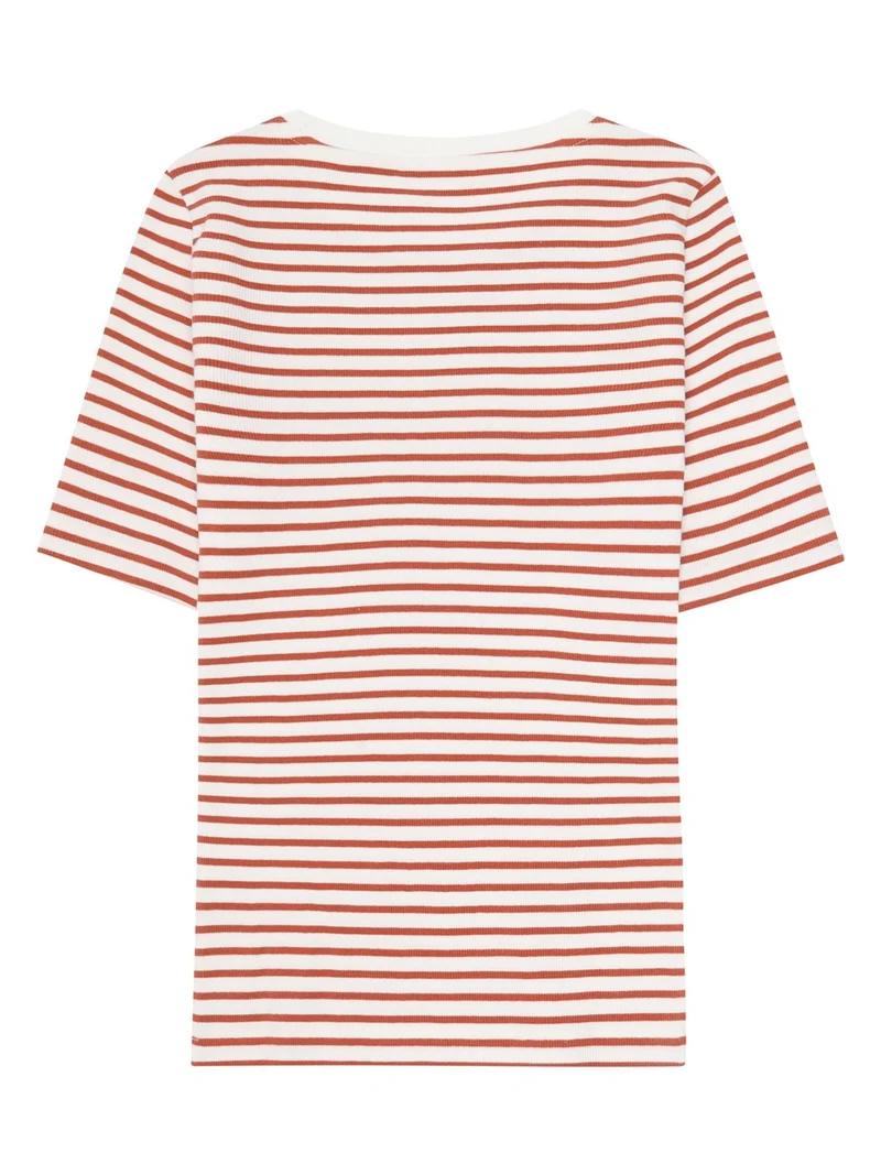 KNOWLEDGE COTTON APPAREL Rib T-Shirt orange
