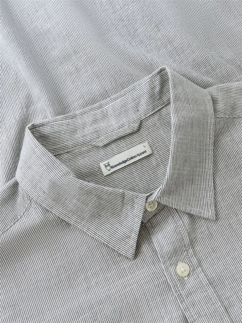KNOWLEDGE COTTON APPAREL Dune Regular Stripe Shirt blue stripe