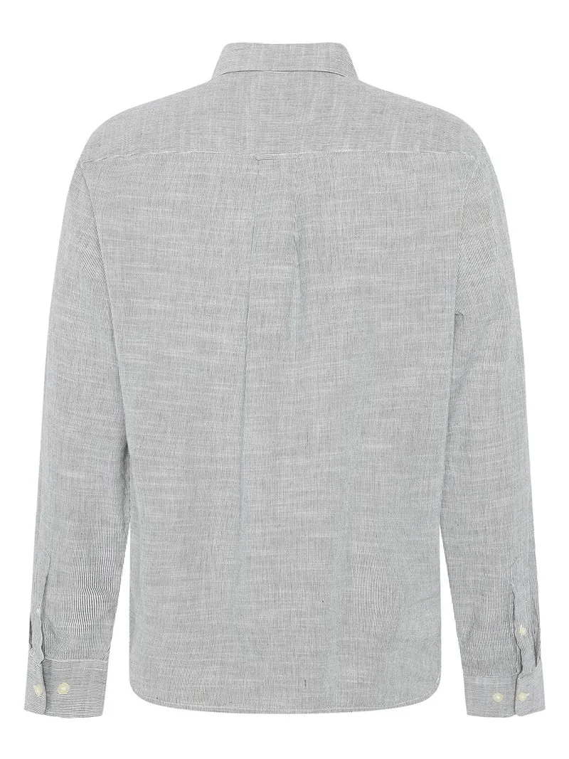 KNOWLEDGE COTTON APPAREL Dune Regular Stripe Shirt blue stripe