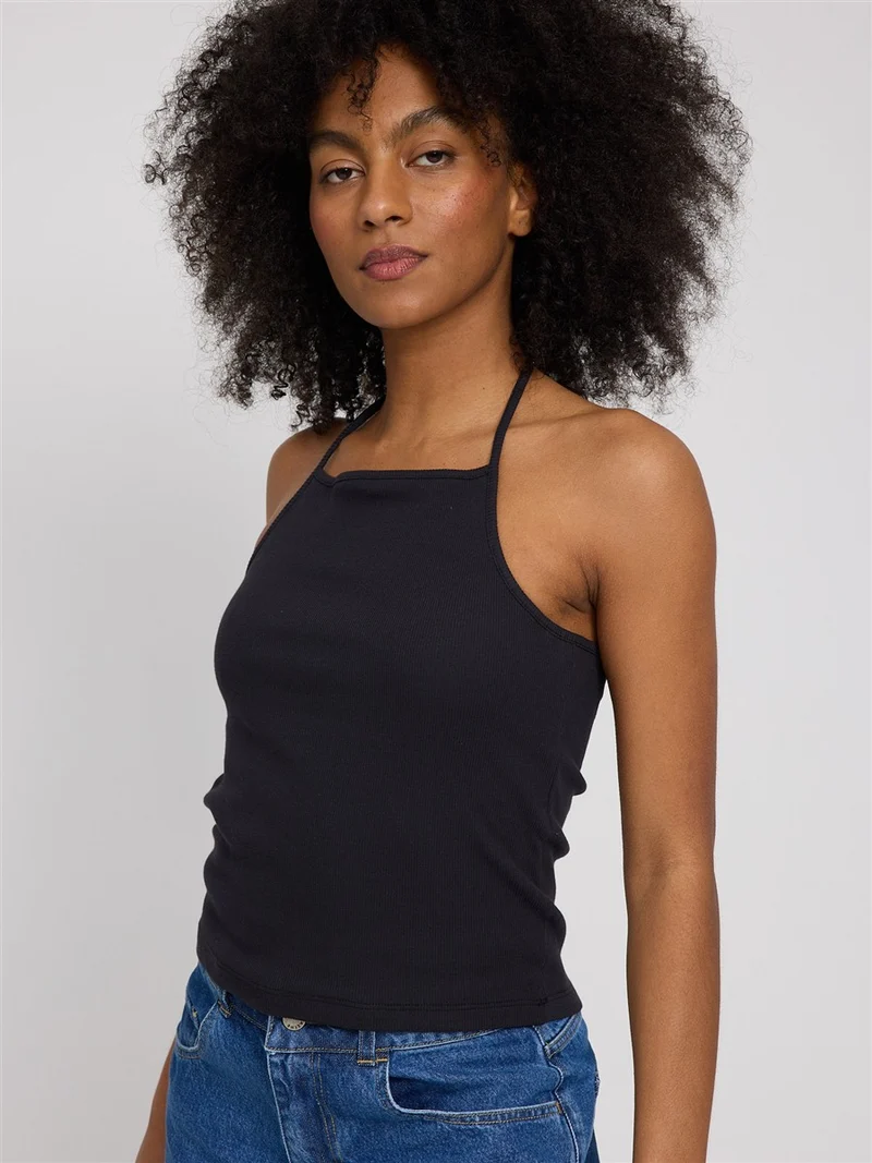 MAZINE Neckholder Top black