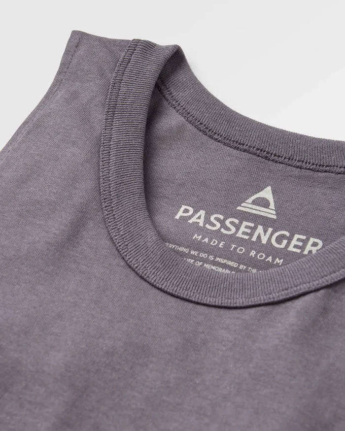 PASSENGER Cactus Recycled Cotton Top faded black