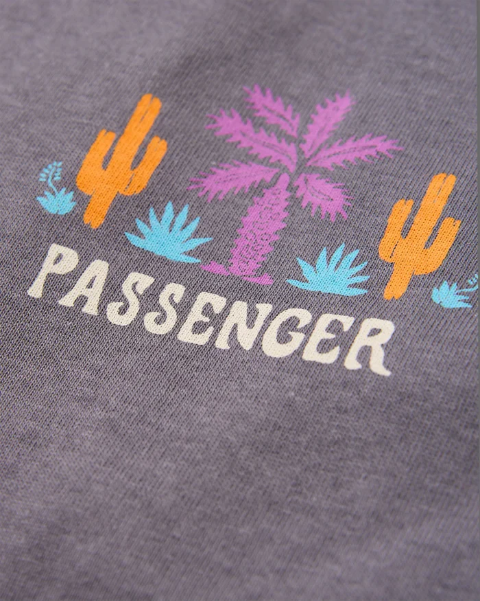 PASSENGER Cactus Recycled Cotton Top faded black