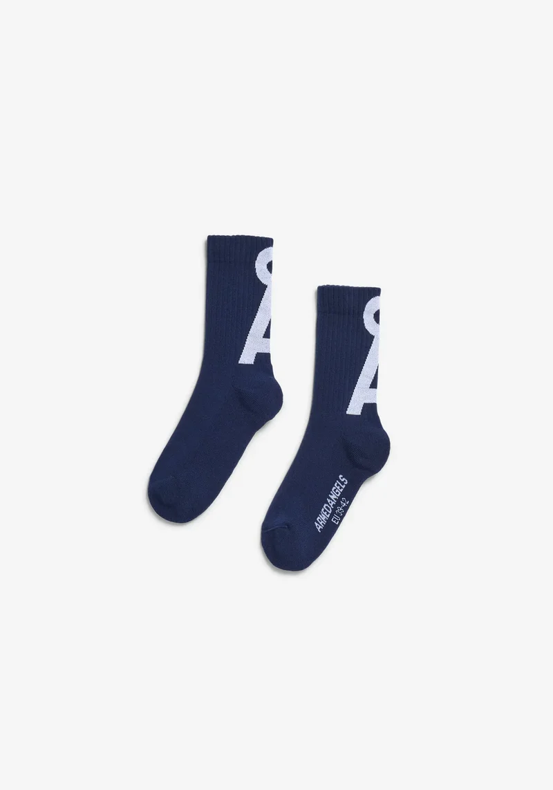 ARMEDANGELS Saamus Short Socks tinted navy-broken white