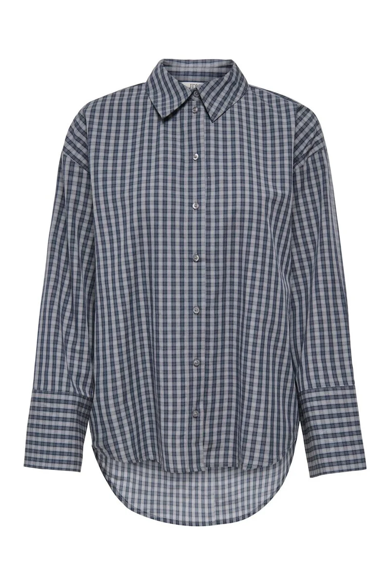 JDY - Jdyserena L/S Shirt - 5115070 Dark Grey Melange Black Iris