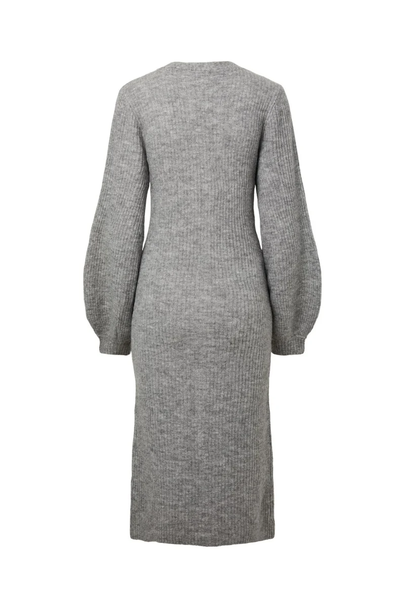 Pieces - Pcfaly Ls Knit Dress - 5120263 Light Grey Melange