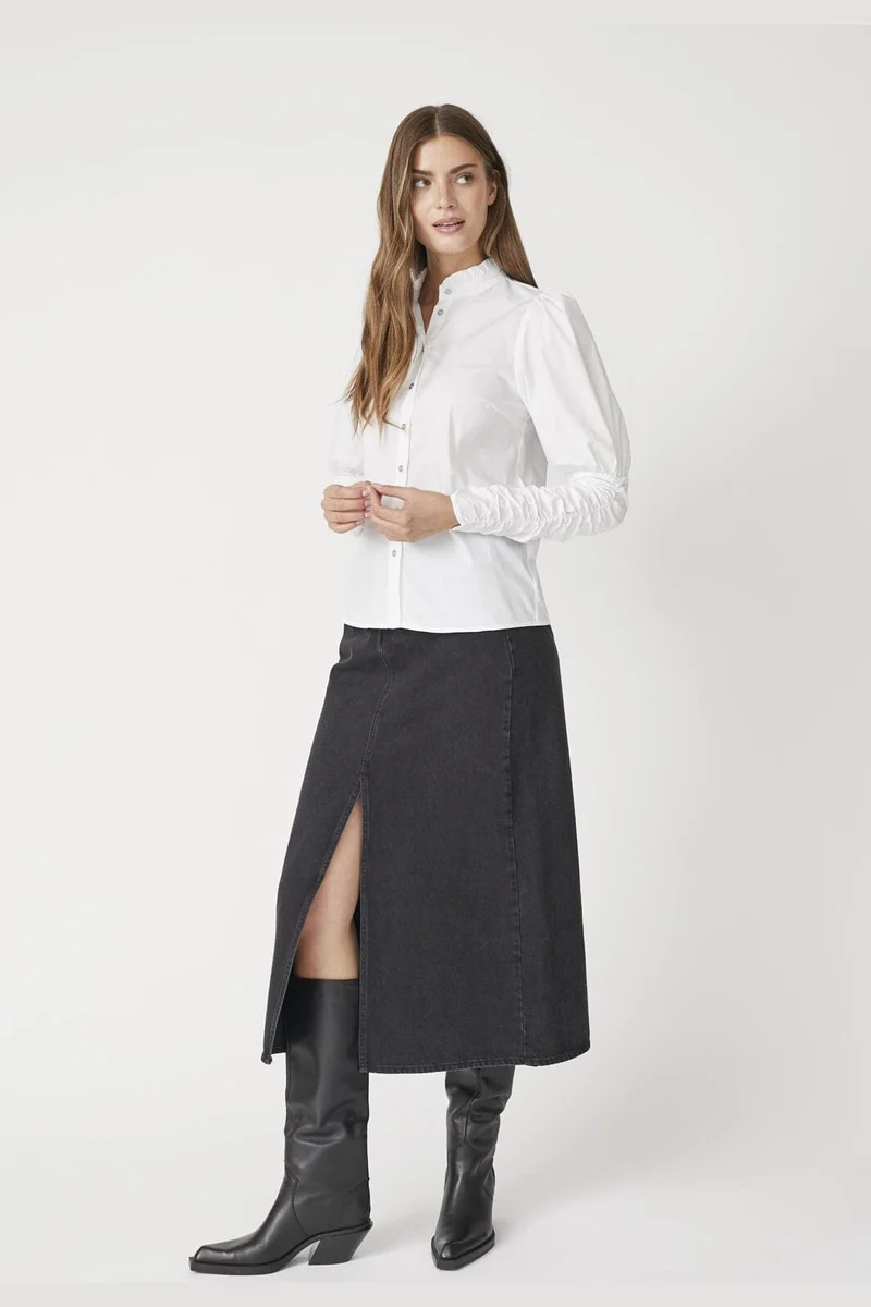 Co´Couture - 34042 Vikacc Slit Denim Skirt 505953 - 00000 - Black