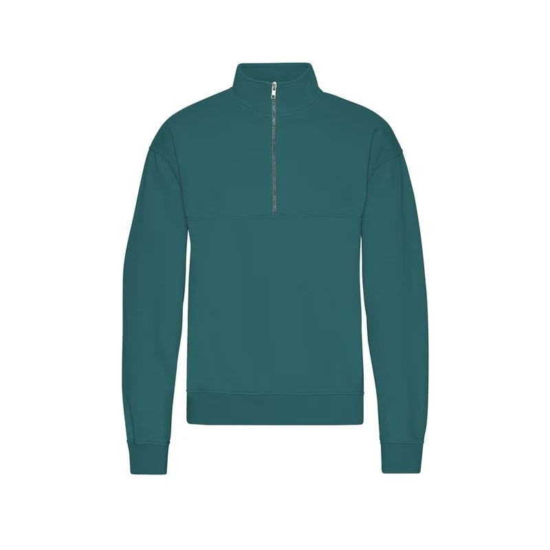 COLORFUL STANDARD Organic Quarter Zip ocean green