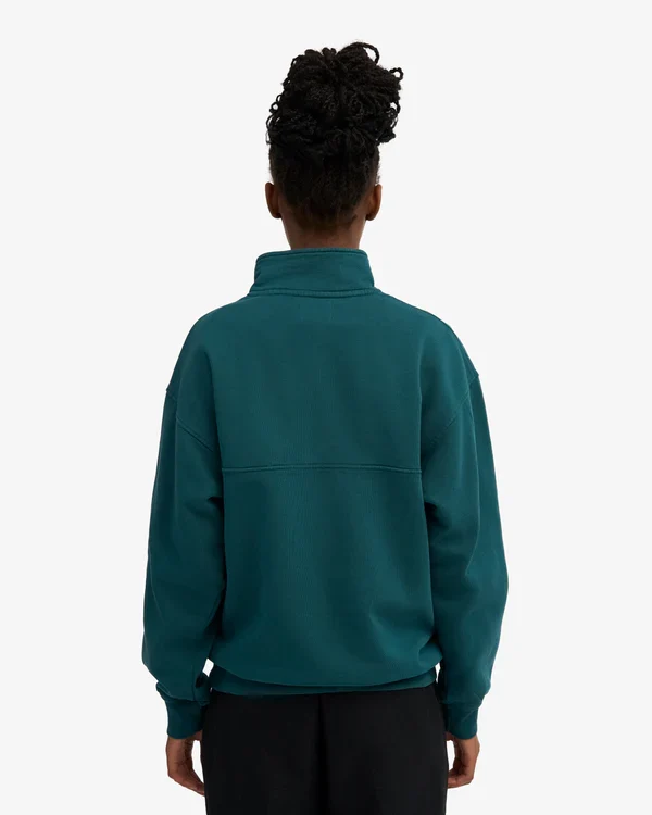 COLORFUL STANDARD Organic Quarter Zip ocean green