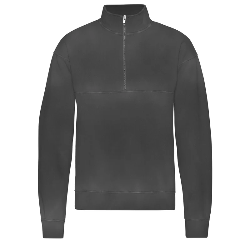 COLORFUL STANDARD Organic Quarter Zip faded black