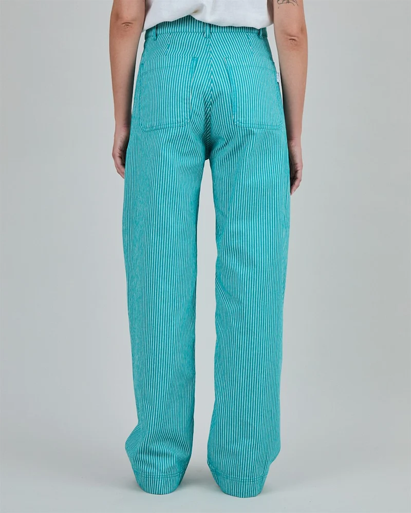 BRAVA Denim Stripes Straight Leg Pants green