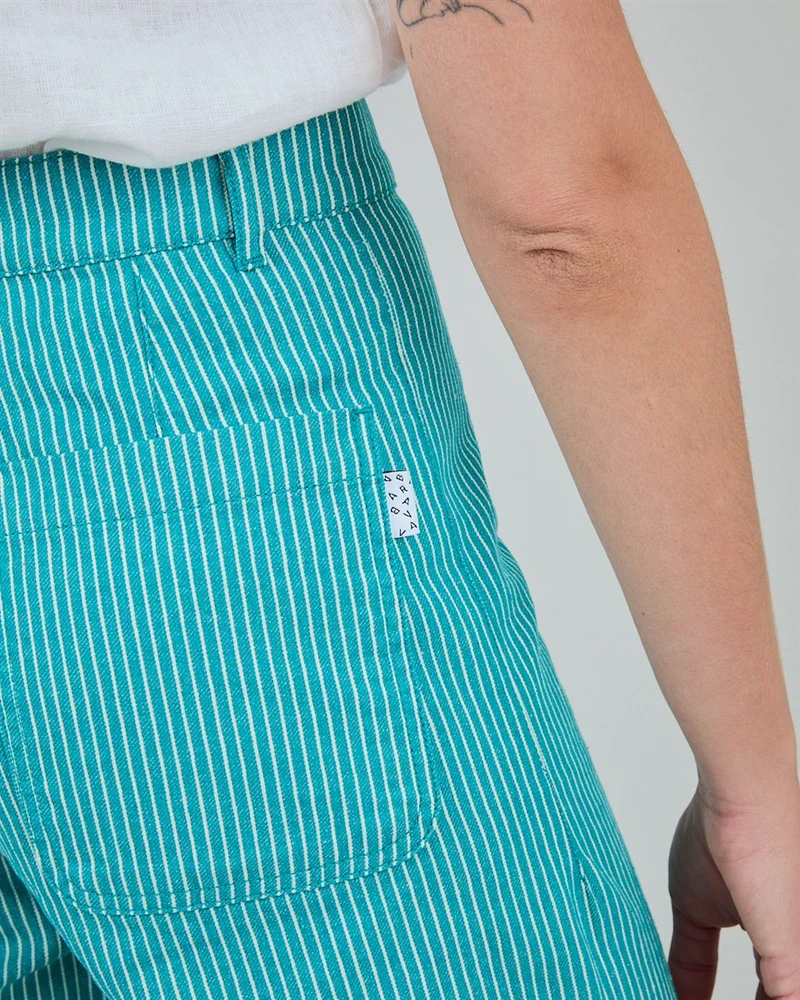 BRAVA Denim Stripes Straight Leg Pants green