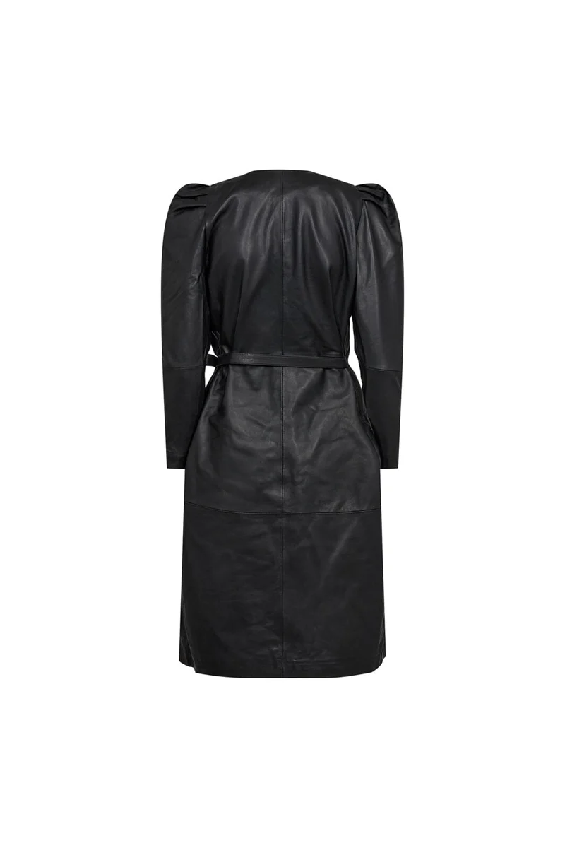 Co´Couture - 36243 Phoebecc Leather Wrap Dress 505839 - 00000 - Black