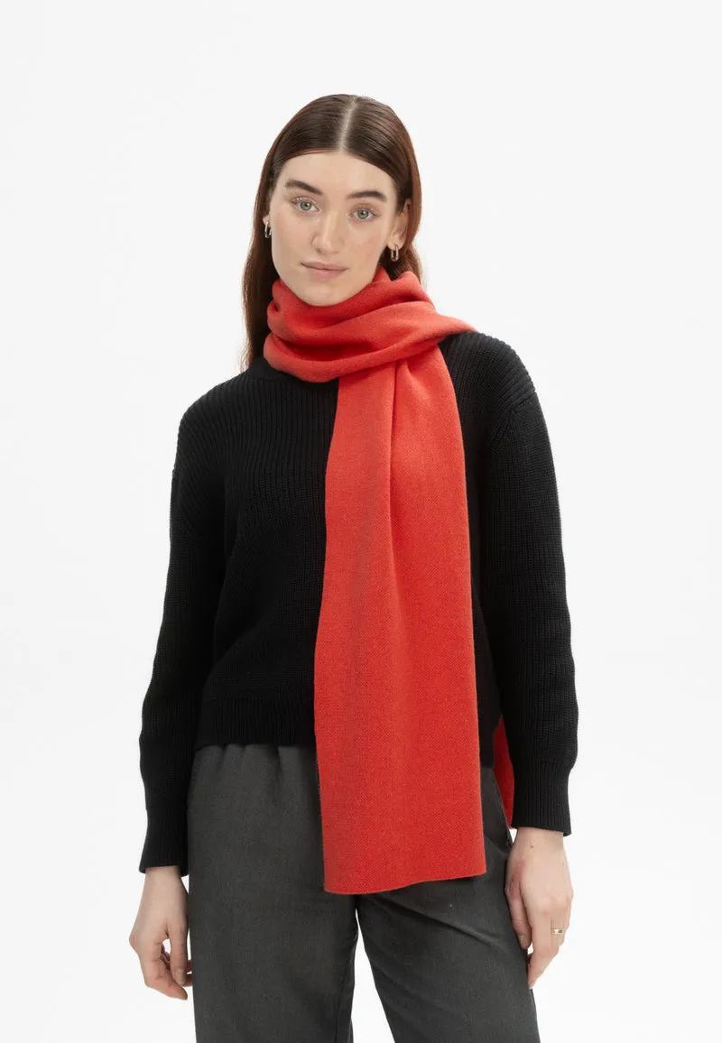 MELAWEAR Jacquard Rippstrick Schal Asmee red apple melange