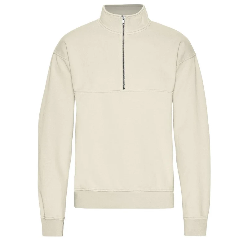 COLORFUL STANDARD Organic Quarter Zip ivory white