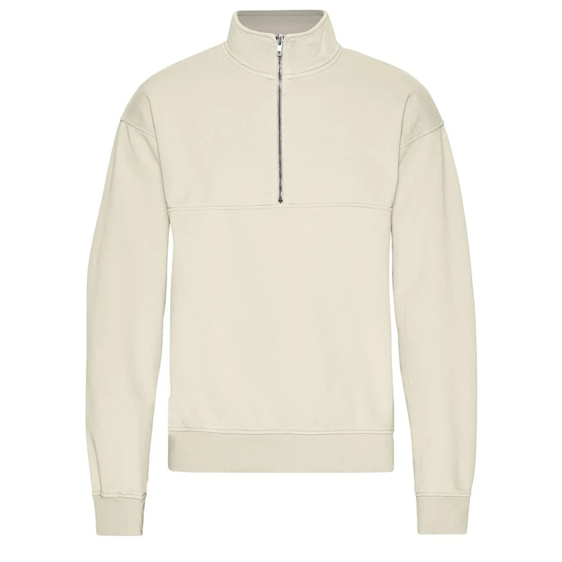 COLORFUL STANDARD Organic Quarter Zip ivory white