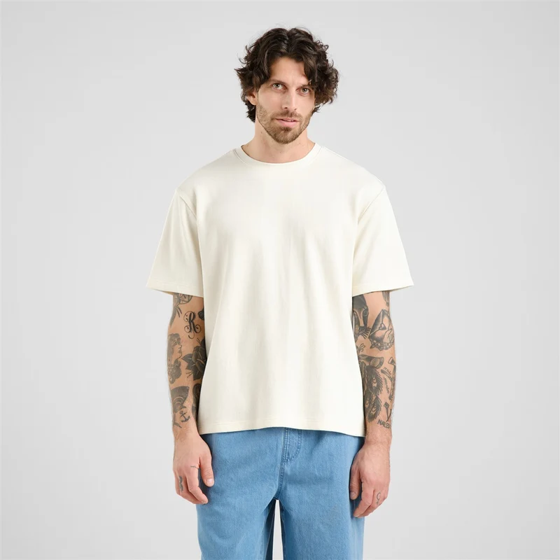 DEDICATED T-Shirt Danviken Waffle Off-White