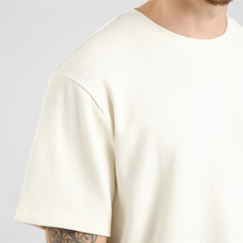 DEDICATED T-Shirt Danviken Waffle Off-White