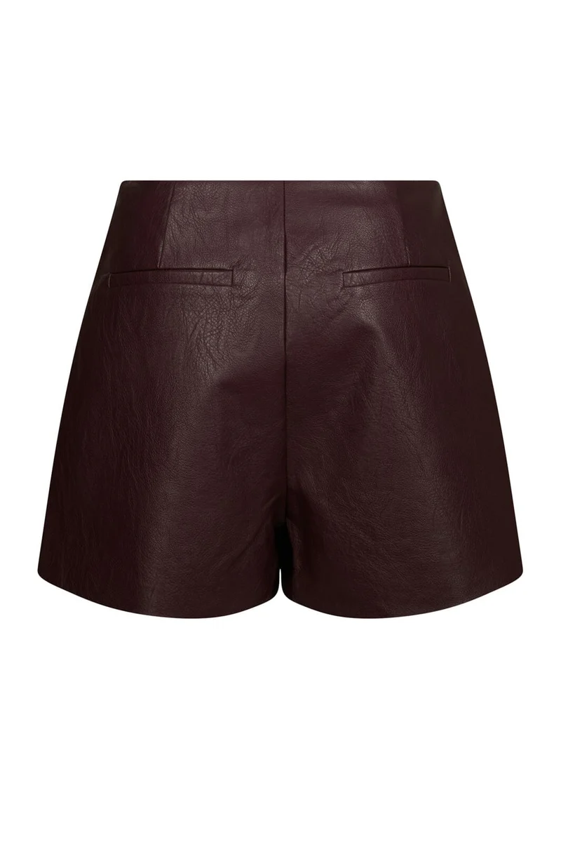 Neo Noir - Elayne Faux Leather Skorts 169802 - 162 - Bordeaux