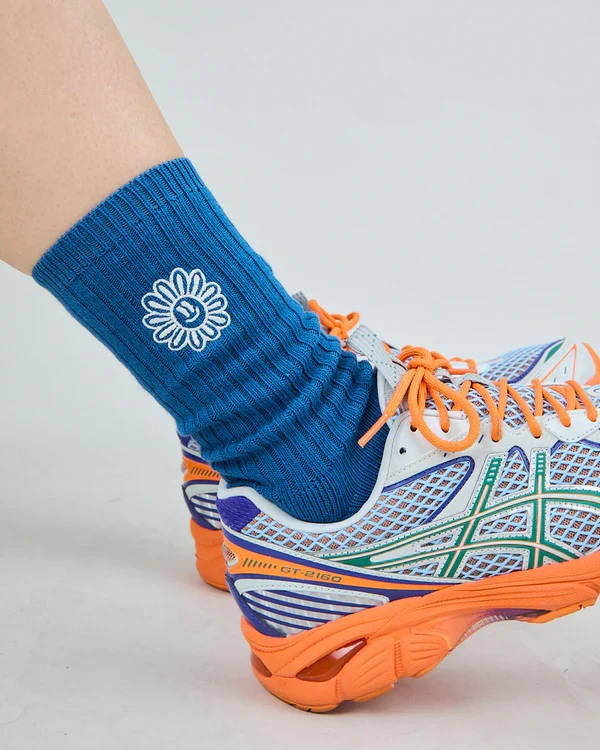 BRAVA Asis Percales Daisy Socks blue