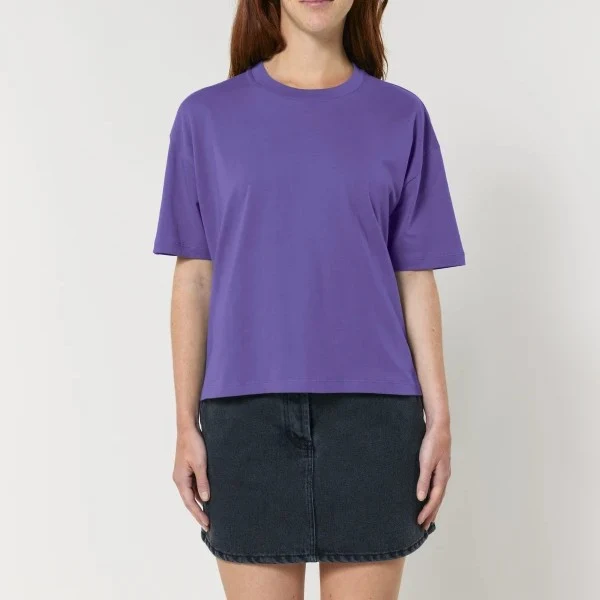 FAIRFITTERS Basic T-Shirt Boxy Fit Women Nova purple love