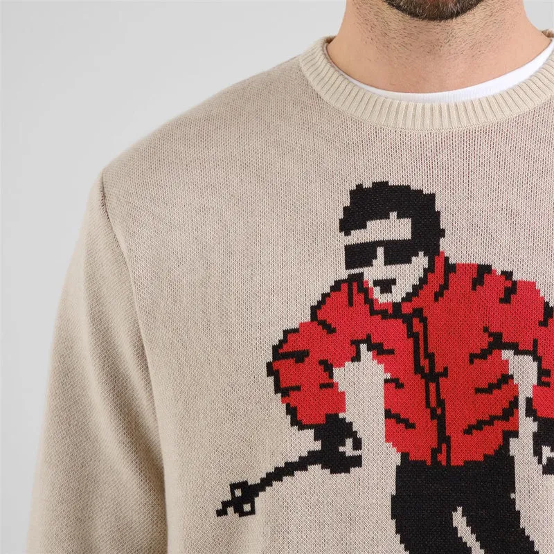 DEDICATED Sweater Mora Fallen Skier Oat White
