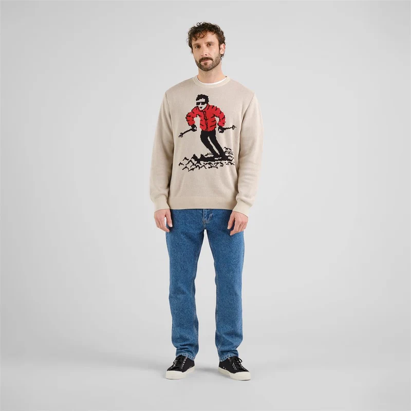 DEDICATED Sweater Mora Fallen Skier Oat White