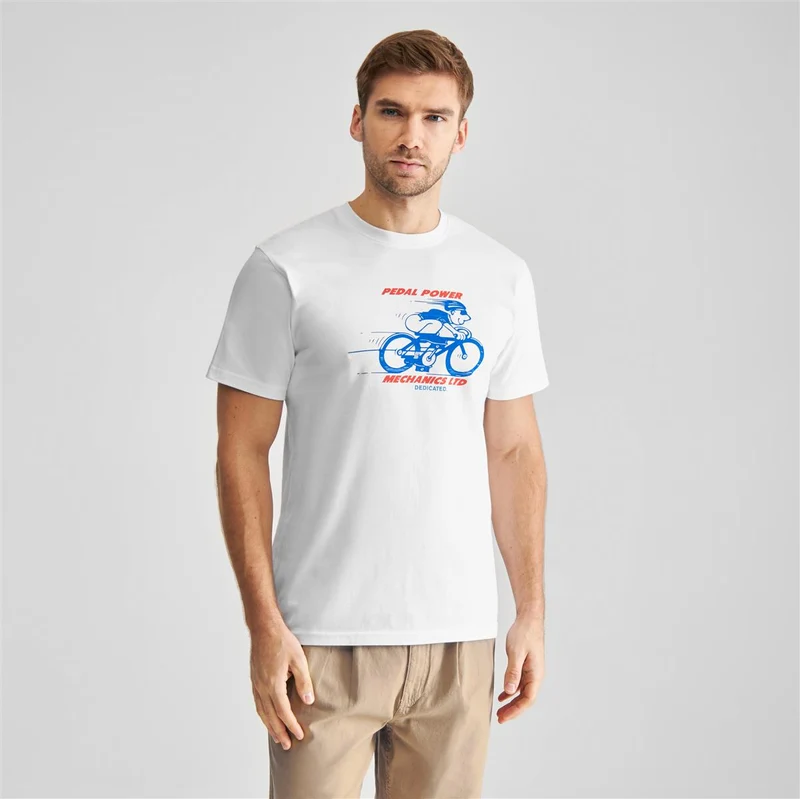 DEDICATED T-Shirt Stockholm Pedal Power White