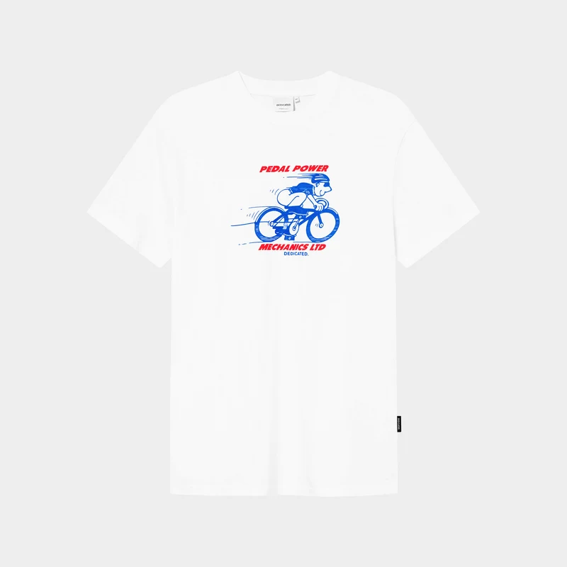 DEDICATED T-Shirt Stockholm Pedal Power White