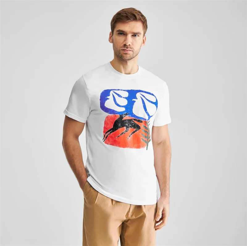 DEDICATED T-Shirt Stockholm Foal With Birds White