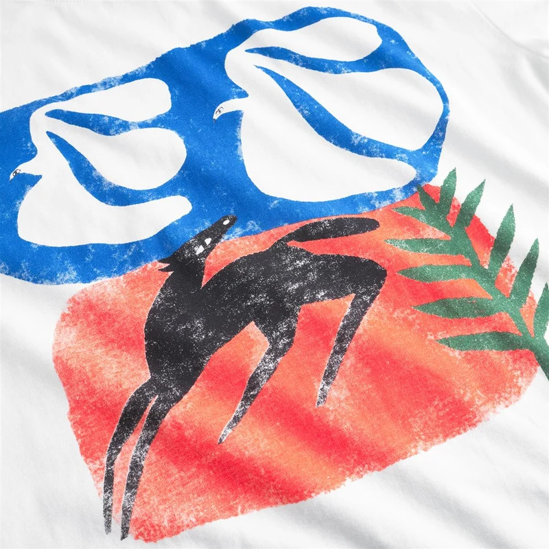 DEDICATED T-Shirt Stockholm Foal With Birds White
