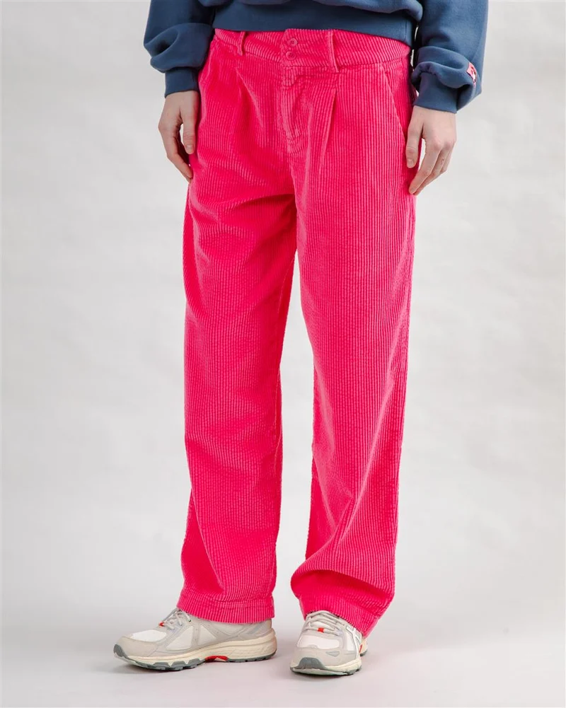 BRAVA Corduroy Pleated Pants Pink